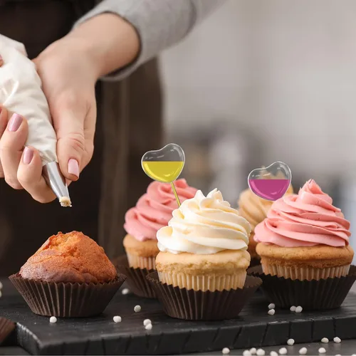 Vista 3 de [Estilo Bola] 50 piezas de 4 ml de pipetas de transferencia de plástico desechables para cupcakes. Cuenta con gotero líquido para cupcakes