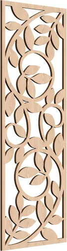 Vista 57 de 9 3/8"W x 24 3/8"H x 1/4"T Utica Decorativo Fretwork Madera Paneles de Pared, Abedul
