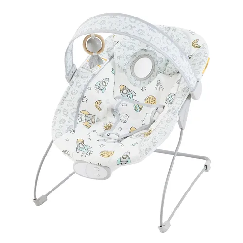 Vista 10 de Bouncer para bebés, asiento hinchable para bebés con música y vibraciones, balancín portátil para recién nacidos