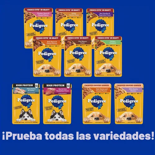 Vista 7 de Pedigree Choice Cuts - Bolsa de comida húmeda para perros, favoritos de carne de res, 3.5 onzas, 30