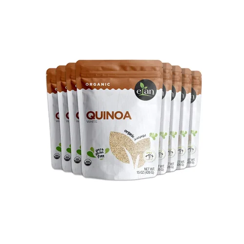 Vista 7 de ELAN Quinoa blanca orgánica de 15 onzas, sin OMG, vegana, sin gluten