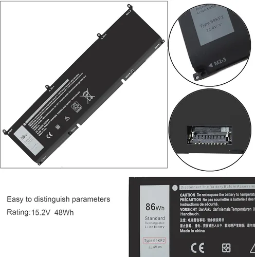 Vista 5 de Batería para portátil E7440 34GKR compatible con Dell Latitude E7420 E7450 7440 7450 E225846, 3RNFD PFXCR F38HT G0G2M T19VW 5K1GW 909H5 0909H5 G95J5