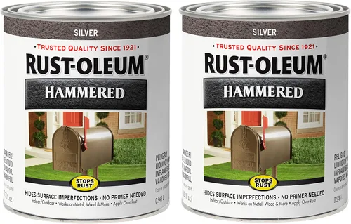 Vista 13 de Pintura para acabado de metal Rust-Oleum Hammered, 1 cuarto de galón, 7215502