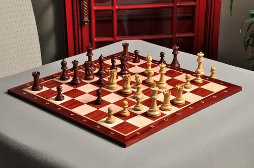 Vista 2 de Juego de ajedrez The Grandmaster - Solo piezas - 4.0" King (caoba dorada)