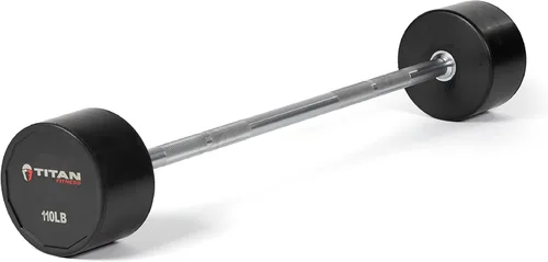 Vista 9 de Titan Fitness Barbells & Fitness Barbells rectos de goma fijas