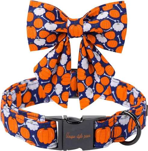 Vista 68 de Unique style paws - Collar para perros con corbatín, collar ajustable para perros y gatos, pequeño, mediano y grande