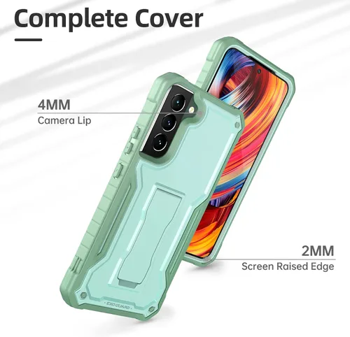 Vista 3 de ExoGuard Funda para Samsung Galaxy S22 Plus, funda de goma resistente a prueba de golpes con protector de pantalla para teléfono Samsung S22 Plus