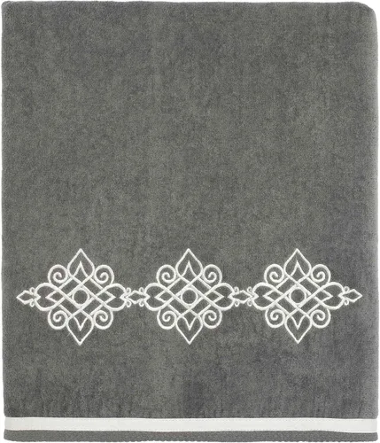 Vista 24 de Avanti Linens Medallón - Colección de puños trenzados suaves, toalla de mano, granito