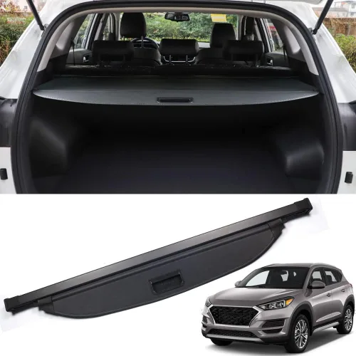 Vista 8 de para Hyundai Tucson Cubierta de carga 2010-2015 Estilo de fábrica, retráctil, color negro, cubierta de seguridad trasera para maletero