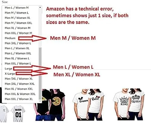 Vista 6 de Camisas a juego para parejas, juego de camisetas para él y ella, camisetas a juego para parejas, divertidas vacaciones, aniversario, regalo de boda
