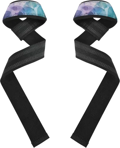Vista 7 de Weight Lifting Wrist Straps Gym Wrist Wraps for Weightlifting Transparent Floral for Men Women Design Customizable