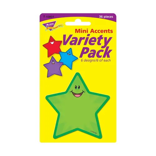 Vista 2 de TREND ENTERPRISES Stars Mini Accents Paquete variado, 36 unidades (T-10801)