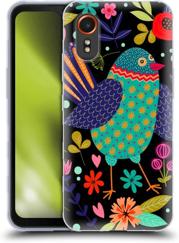 Vista 15 de Head Case Designs Officially Licensed Haroulita Blue Red Ethnic Pattern Soft Gel Case Compatible with Samsung Galaxy Xcover7 5G