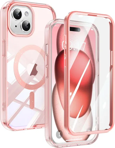 Vista 25 de Funda de privacidad para iPhone 13/iPhone 14 con soporte de 360° [protector de pantalla antiespía integrado] [compatible con MagSafe]