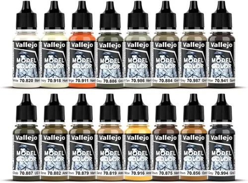Vista 2 de Vallejo - Set de efectos de color modelo tonos tierra Pinturas acrílicas para modelado 16 botellas x 18 ml (0.60 fl.oz.)
