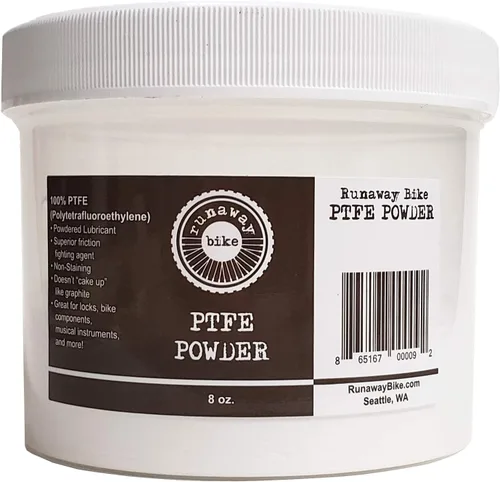 Vista 8 de Polvo de PTFE (teflón**) / cepillo aplicador incluido con botella de 1.5 onzas