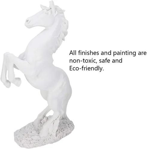 Vista 6 de Diyeeni Figura de caballo, estatua de resina trenzada con significado de éxito, escultura moderna para decoración de escritorio, adecuado