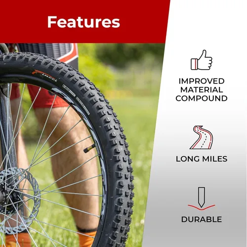 Vista 7 de Fincci Neumático plegable de bicicleta de montaña de 27,5 x 2,35 60-584 30 TPI para bicicleta híbrida Enduro MTB
