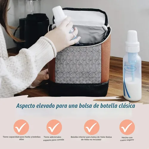Vista 3 de Itzy Ritzy Bolsa aislada para botellas, capacidad para 3 biberones de leche