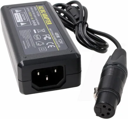 Vista 2 de XLR Adaptador de fuente de alimentación de 4 pines para Sony F55 Venecia Canon C500 MKII Panasonic Zaxcom Fusion Cámara Monitor 12V 4A