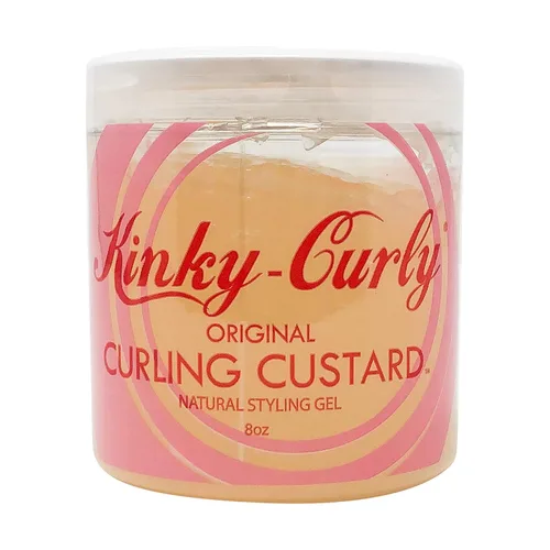 Vista 2 de Kinky Curly Original Curling Custard Natural Styling Gel 8oz "Pack de 3