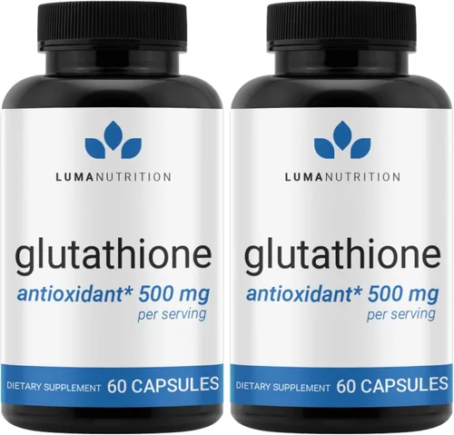 Vista 10 de Luma Nutrition Suplemento premium de glutatión - 500 mg - L-glutatión - Soporte antioxidante - Reducido - Soporte hepático - 60 cápsulas
