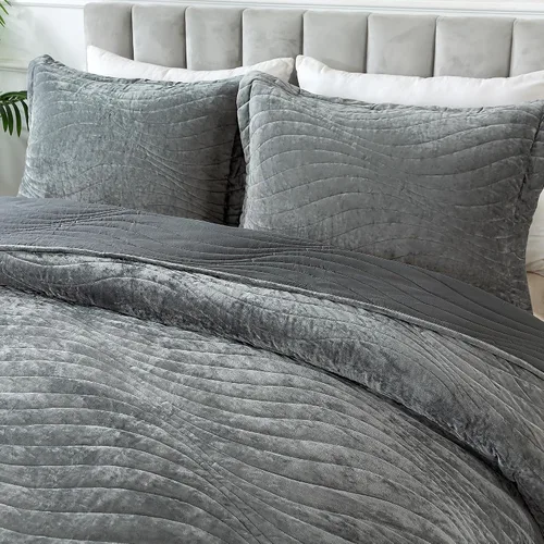 Vista 36 de HoneiLife Juego de ropa de cama tamaño Queen, juego de edredón de microfibra para cama Queen, colchas ligeras de 3 piezas, edredones reversibles