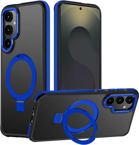 Vista 24 de Funda para Samsung Galaxy S24 Plus, soporte de anillo magnético ajustable [compatible con Magsafe], [protección a prueba de golpes de grado militar]