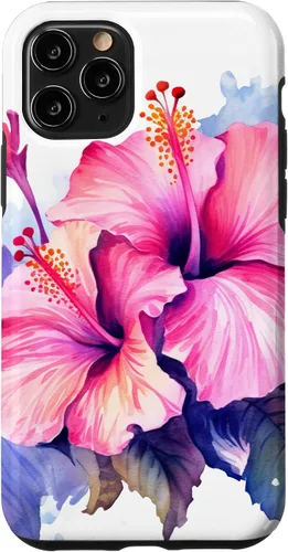 Vista 13 de Funda de flor de hibisco rosa para iPhone 12 mini