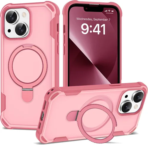 Vista 22 de Funda compatible con iPhone 12 y 12 Pro de 6.1 pulgadas con soporte de anillo magnético [protección militar contra caídas] [compatible con MagSafe]