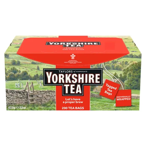 Vista 11 de Yorkshire Tea Muestras de Tés Variados, Caja de Regalo Variada, Bolsas Envueltas Individualmente, 20 Unidades (Paquete de 1), Dorado, Rojo