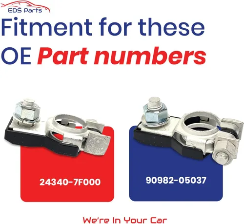Vista 2 de EDS 243407F000 24340-7F000 90982-05037 - Conector de terminal de batería positiva Reemplazo exacto de especificaciones OEM para vehículos Nissan