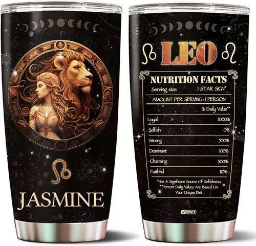 Vista 12 de Regalos personalizados de acuario para mujeres, constelación del zodiaco, astrología, aislado, 20 onzas, taza de café de acero inoxidable con tapa