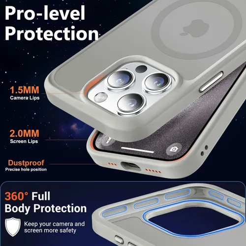 Vista 688 de MOCCA - Funda magnética resistente para iPhone XR de 6.1 pulgadas, compatible con MagSafe, funda con protección contra caídas de grado militar