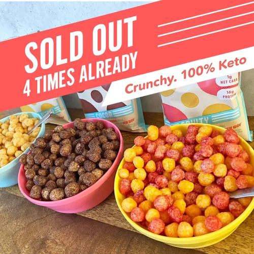 Vista 3 de Schoolyard Snacks Keto Cereal – Rollo de Canela 12g Proteína, Bajo en Carbohidratos, Bajo en Azúcar, Bajas Calorías Sin Gluten, Sin Granos, Apto