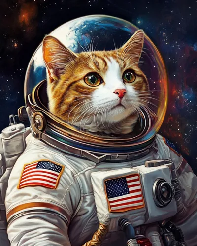 Vista 15 de Tucocoo Graffiti Astronauta - Pintura por números para adultos, espacio exterior, astronauta, pintura al óleo digital, pintura acrílica, kits