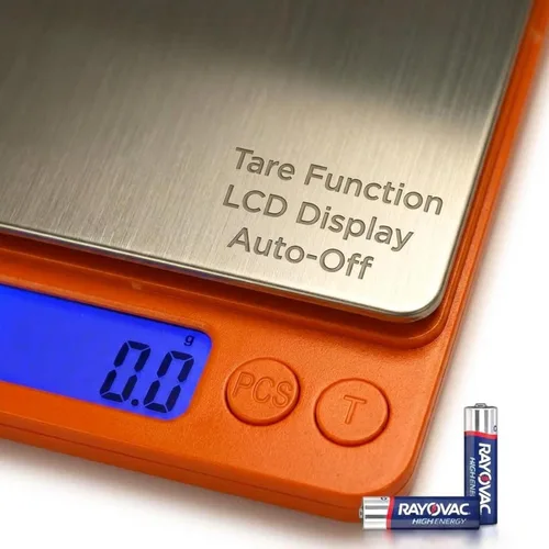Vista 5 de Báscula digital de café de 0.00 oz de precisión, capacidad de 105.82 oz para café expreso y verter, báscula de alimentos de cocina con pantalla LCD