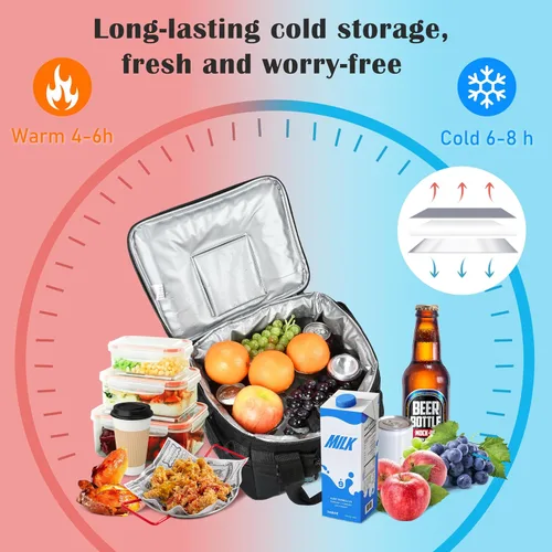 Vista 3 de Tirrinia Bolsa térmica grande aislada – Caja térmica a prueba de fugas para exteriores para mujeres y hombres – Bolsa de congelador portátil