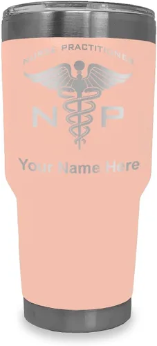 Vista 27 de LaserGram NP Nurse Practioner - Vaso aislado al vacío de 20 onzas, grabado personalizado incluido (negro)