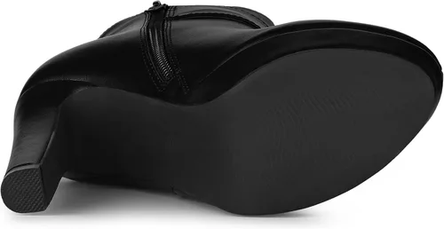 Vista 7 de Allegra K Botines de tacón alto con plataforma y decoración de lazo para mujer