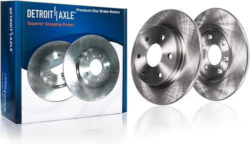 Vista 448 de Detroit Axle - Rotores de freno delantero para 04-13 Mazda 3 Rotores de frenos de disco 06-15 Mazda 5 Reemplazo: Rotor regular delantero de 11.81