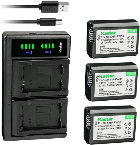 Vista 6 de Kastar NP-FW50 LTD2 - Cargador de batería USB para Sony Alpha α5000, a5000, ILCE-5100, Alpha α5100, a5100, ILCE-6000, Alpha α6000, a6000, ILCE-6100