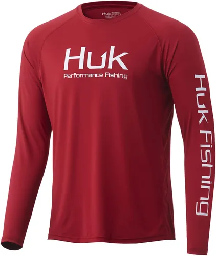 Vista 15 de Huk Pursuit Vented LS para hombre Refracción Fish Fade - San Sal/Wahoo