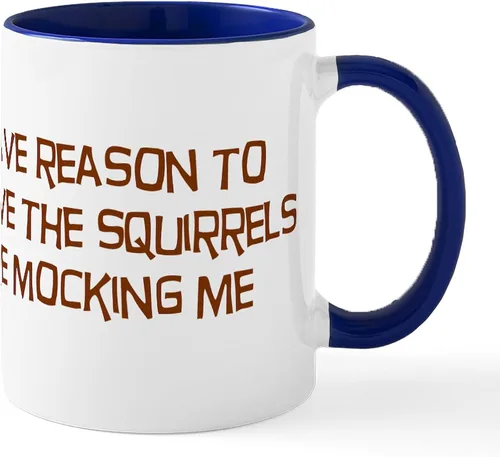 Vista 47 de CafePress Taza navideña de ardilla de 11 oz (11.0 fl oz) taza de café de cerámica