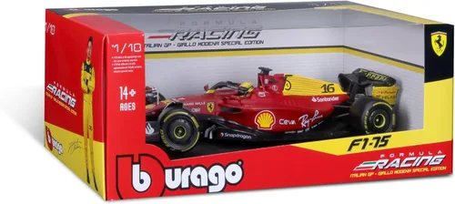 Vista 6 de BBURAGO - Hierro F1-75 - Italia Monza GP 2022-1/18, Rojo/Amarillo