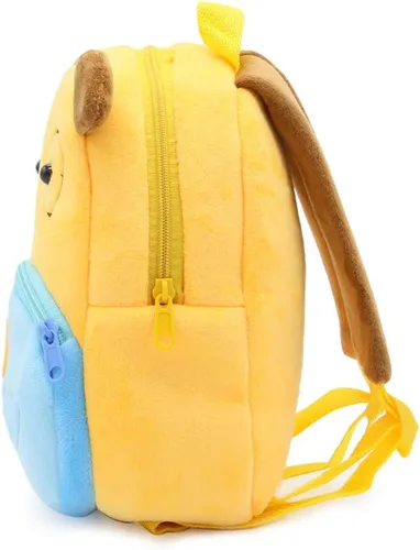 Vista 8 de Ladyzone Mochila para niños pequeños con diseño de animales del zoológico, bonita bolsa de felpa de dibujos animados de 10 pulgadas para niños