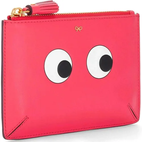 Vista 2 de Anya Hindmarch Eyes pequeño bolsillo suelto cartera de cuero - Lollipop