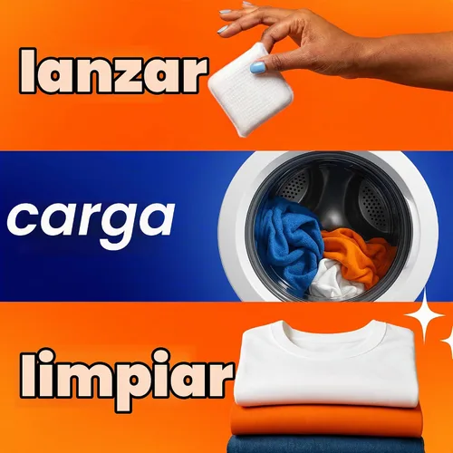 Vista 6 de Tide evo Detergente para ropa original que funciona en el 100% de las manchas comunes, detergente concentrado de viaje compatible con HE