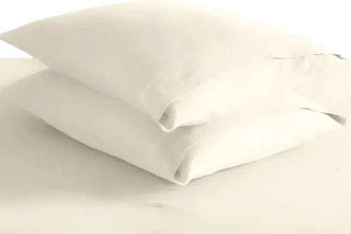 Vista 18 de Juego de 2 fundas de almohada de 100 % algodón puro, tamaño King, color plateado, lujosas fundas de almohada de algodón de fibra larga de 400 hilos