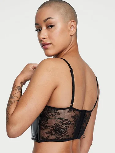 Vista 4 de Victoria's Secret Corsé push up de piel de charol sintético, lencería para mujer (32C-38D)